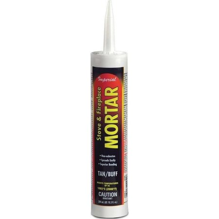 IMPERIAL Stove and Fireplace Mortar, Paste, Buff, 103 oz Cartridge KK0296-A